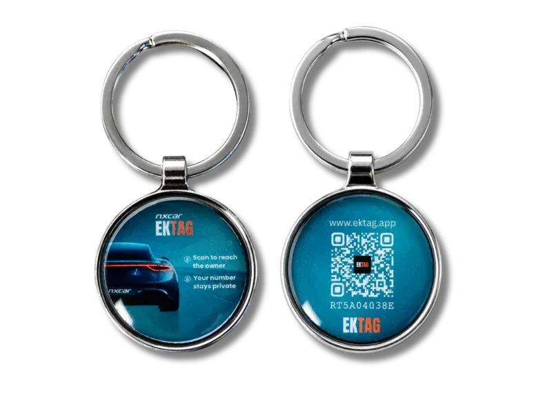 Keyring Tag with EkTag QR code