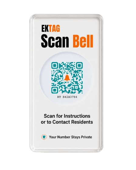EkTag QR Door Bell sticker