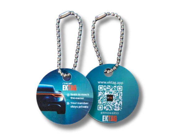 Round Tag with EkTag QR code
