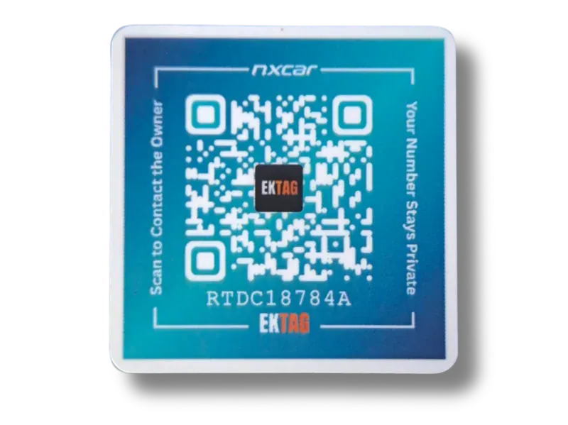 Surface Sticker with EkTag QR code